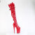 Pleaser INFINITY-3028 Cuissardes à plateforme Revêtement laqué Rouge EU-39 / US-9