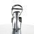 Pleaser Sandales DELIGHT-609 Noir Argent Chrome EU-42/US-12