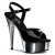 Pleaser Sandales DELIGHT-609 Noir Argent Chrome EU-35/US-5