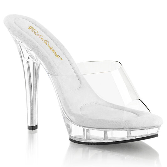 Fabulicious LIP-101 Mules Transparent EU-38 / US-8