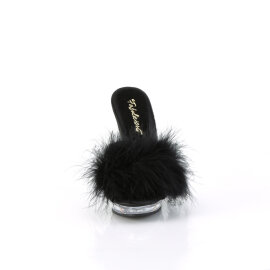 Fabulicious LIP-101-8 Mules Transparent Noir EU-39 / US-9