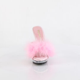 Fabulicious LIP-101-8 Mules Transparent Rose EU-35 / US-5