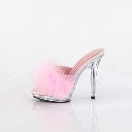 Fabulicious LIP-101-8 Mules Transparent Rose EU-35 / US-5