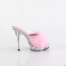 Fabulicious LIP-101-8 Mules Transparent Rose EU-35 / US-5