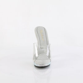 Fabulicious LIP-101DM Mules Transparent Strass Argent...
