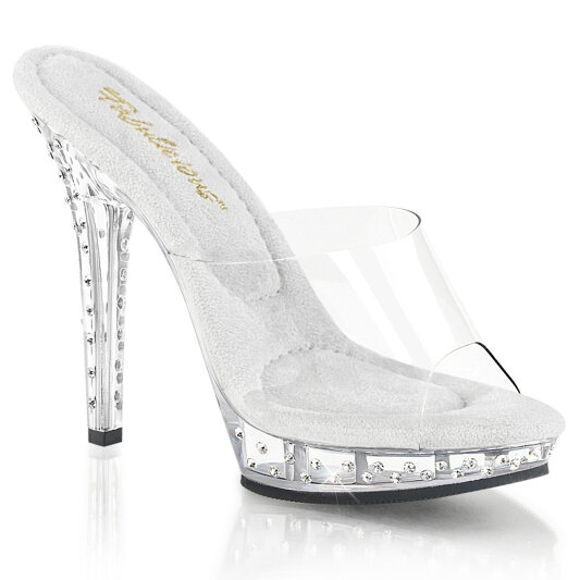 Fabulicious LIP-101SDT Mules Transparent EU-37 / US-7