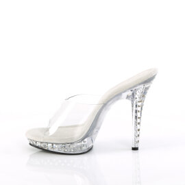 Fabulicious LIP-101SDT Mules Transparent EU-40 / US-10