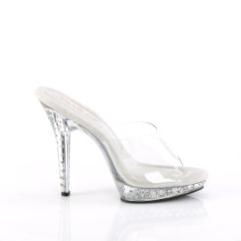 Fabulicious LIP-101SDT Mules Transparent EU-41 / US-11