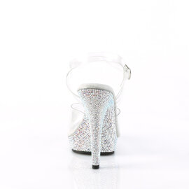 Fabulicious LIP-108DM Sandales Transparent Strass Argent EU-37 / US-7