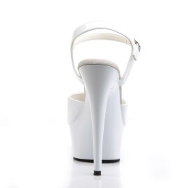 Pleaser Sandales DELIGHT-609 Blanc EU-39/US-9
