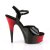 Pleaser Sandales DELIGHT-609BR Noir Rouge EU-35/US-5