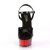 Pleaser Sandales DELIGHT-609BR Noir Rouge EU-39/US-9