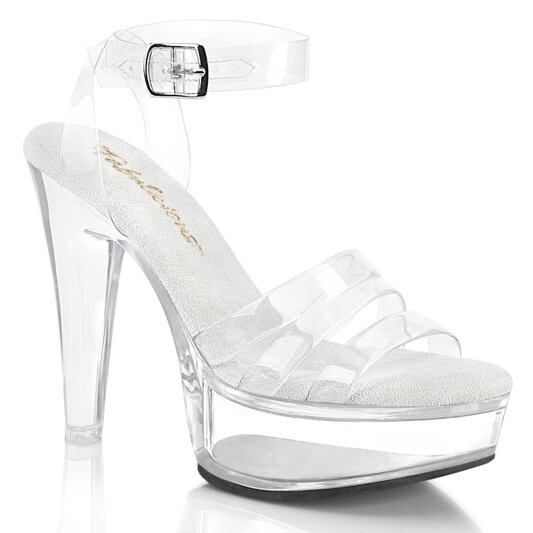 Fabulicious MARTINI-505 Sandales à plateforme Transparent EU-39 / US-9