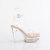 Fabulicious MARTINI-505 Sandales à plateforme Transparent Beige EU-40 / US-10