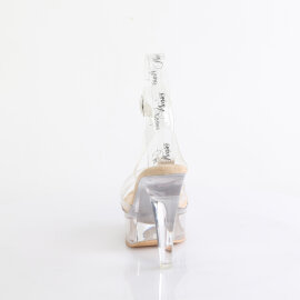 Fabulicious MARTINI-505 Sandales à plateforme Transparent Beige EU-36 / US-6
