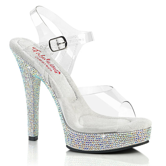 Fabulicious MAJESTY-508DM Sandales à plateforme Transparent EU-38 / US-8