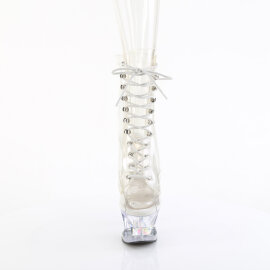 Pleaser MOON-1021C-DIA Bottines à plateforme Transparent EU-35 / US-5