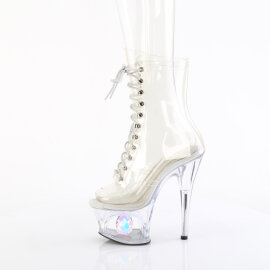 Pleaser MOON-1021C-DIA Bottines à plateforme Transparent EU-35 / US-5