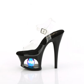 Pleaser MOON-708DIA Sandales à plateforme Revêtement laqué Noir EU-37 / US-7
