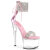 Pleaser PASSION-727RS Sandales à plateforme Strass Argent EU-38 / US-8