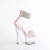 Pleaser PASSION-727RS Sandales à plateforme Strass Argent EU-38 / US-8