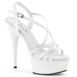 Pleaser Sandales DELIGHT-613 Blanc EU-37/US-7