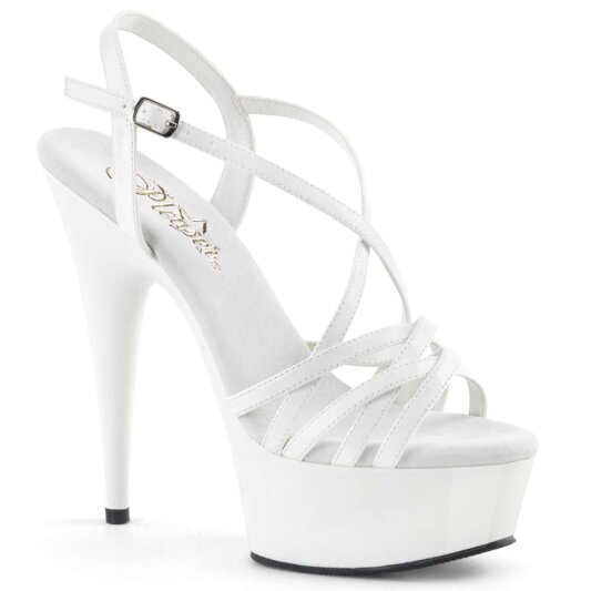 Pleaser Sandales DELIGHT-613 Blanc EU-38/US-8
