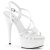Pleaser Sandales DELIGHT-613 Blanc EU-38/US-8