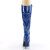 Pleaser SEDUCE-2000 Bottes genoux Revêtement laqué Bleu EU-40 / US-10