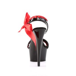 Pleaser Sandales DELIGHT-615 Noir Rouge EU-37/US-7