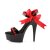 Pleaser Sandales DELIGHT-615 Noir Rouge EU-37/US-7