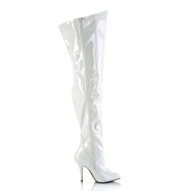 Pleaser SEDUCE-3000WC Cuissardes Revêtement laqué Blanc EU-36 / US-6