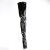 Pleaser SEDUCE-4000 Cuissardes Revêtement laqué Noir EU-44 / US-14