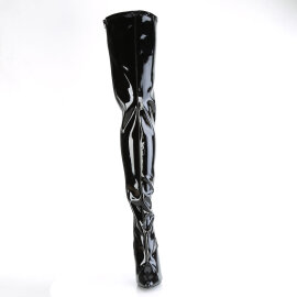 Pleaser SEDUCE-4000 Cuissardes Revêtement laqué Noir EU-38 / US-8