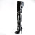 Pleaser SEDUCE-4000 Cuissardes Revêtement laqué Noir EU-38 / US-8