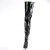 Pleaser SEDUCE-4000 Cuissardes Revêtement laqué Noir EU-38 / US-8