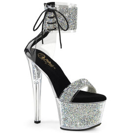 Pleaser SKY-327RSI Sandales à plateforme Strass...