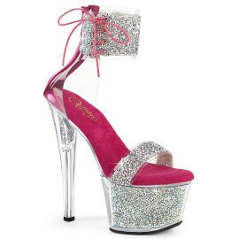 Pleaser SKY-327RSI Sandales à plateforme Strass...