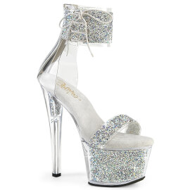 Pleaser SKY-327RSI Sandales à plateforme Strass...