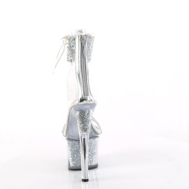Pleaser SKY-327RSI Sandales à plateforme Strass Argent EU-35 / US-5