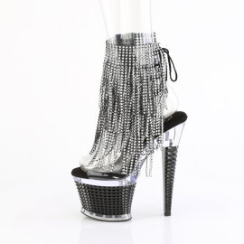 Pleaser SPECTATOR-1017RSF Sandales à plateforme Transparent Strass Noir EU-37 / US-7