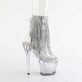 Pleaser SPECTATOR-1017RSF Sandales à plateforme Transparent Strass Argent EU-39 / US-9