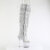 Pleaser SPECTATOR-3019C-RSF Cuissardes à plateforme Transparent Strass Argent EU-36 / US-6