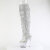 Pleaser SPECTATOR-3019C-RSF Cuissardes à plateforme Transparent Strass Argent EU-39 / US-9