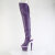 Pleaser SPECTATOR-3030 Cuissardes à plateforme Similicuir Transparent Lilas EU-37 / US-7