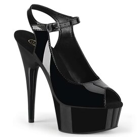 Pleaser Sandales DELIGHT-655 Noir EU-36/US-6