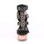 Pleaser Sandales DELIGHT-658 Noir Or Rose Chrome EU-37/US-7