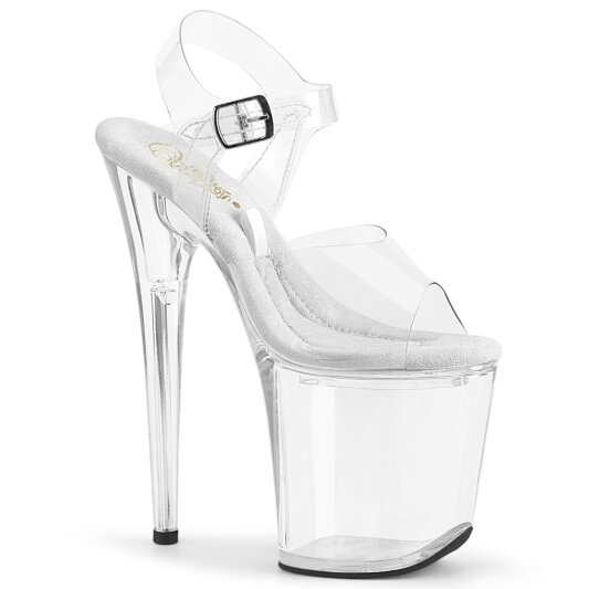 Pleaser TREASURE-808FLA Sandales à plateforme Transparent EU-35 / US-5