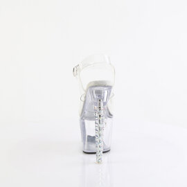 Pleaser UNICORN-708TGRS Sandales à plateforme Transparent Strass EU-35 / US-5