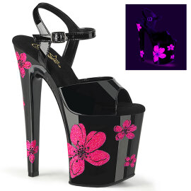 Pleaser XTREME-809HB Sandales à plateforme Revêtement laqué Néon Noir EU-38 / US-8